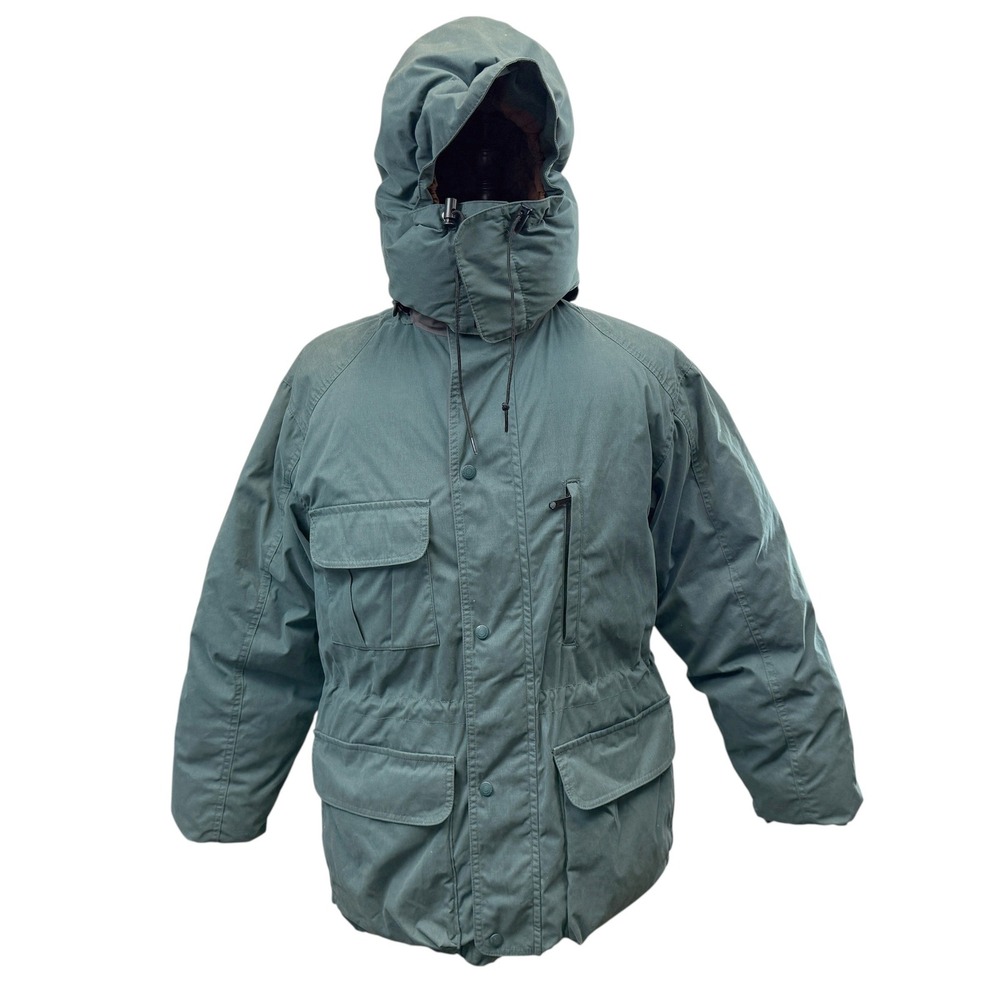 Eddie Bauer Vintage 80s Ridge Line Down Parka Men Size S Snorkel Hood Jacket XL